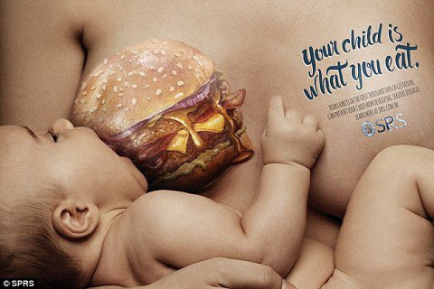 campaña publicitaria advierte sobre comida rapida