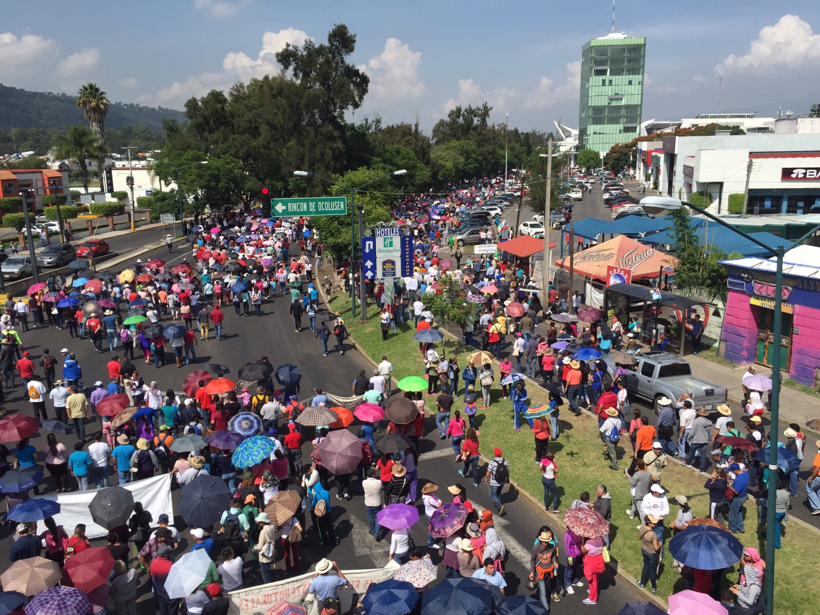 marcha CNTE, STASPE, FCS Morelia Camelinas