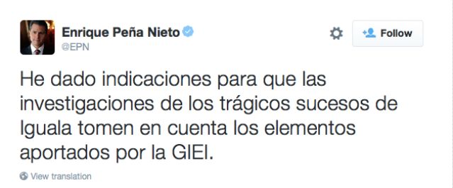 peña nieto responde ayotzinapa