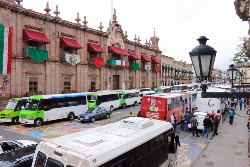 transportistas en el centro