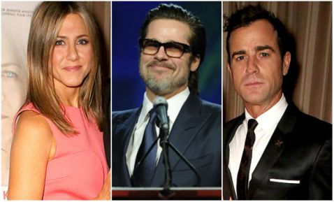 Jennifer Aniston, Brad Pitt y Justin Theroux