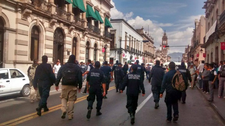 policias marcha centro