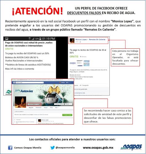 perfil falso del ooapas con descuento