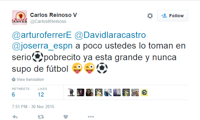 tuit de carlos reinoso