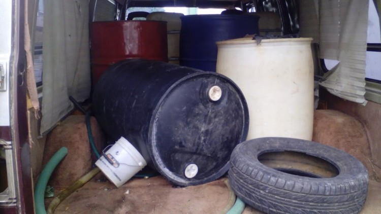 tambos de gasolina robados