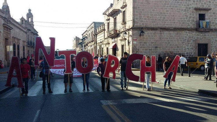 antorcha campesina en el centro