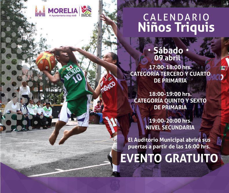 calendario niños Triquis Sabado Morelia