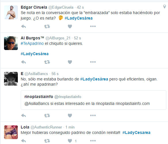 Comentarios Lady Cesárea