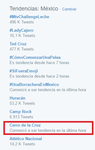 cerrod e la cruz tgrending topic