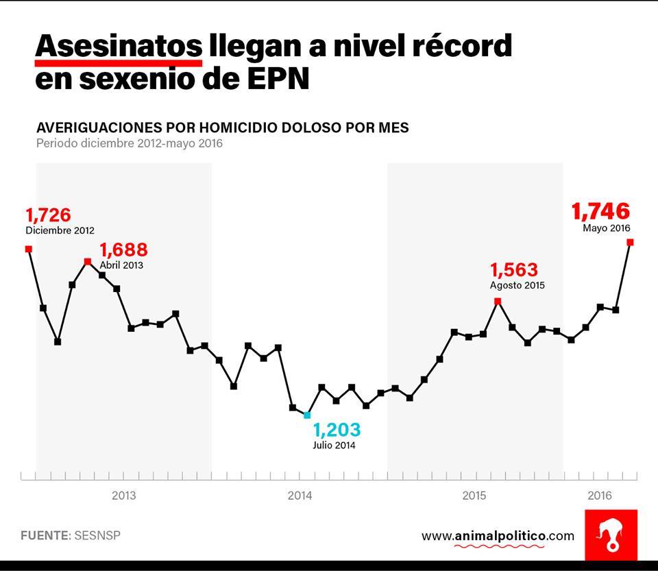cifras muertes homocidios en mayo 2
