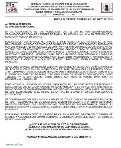 comunicado cnte