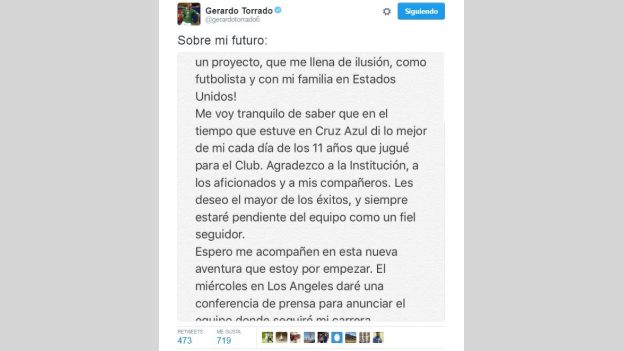gerardo torrado deja el cruz azul 1