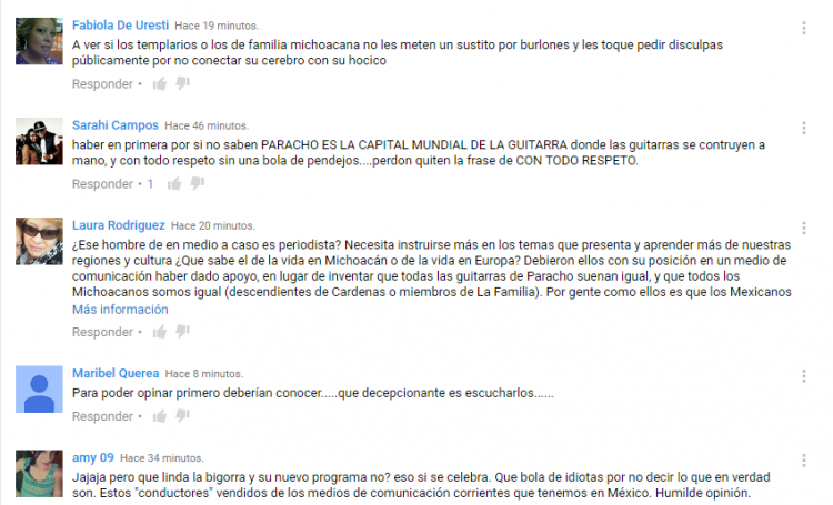 michoacanos molestos por conductores que se burlan del ensamble de guitarras de paracho