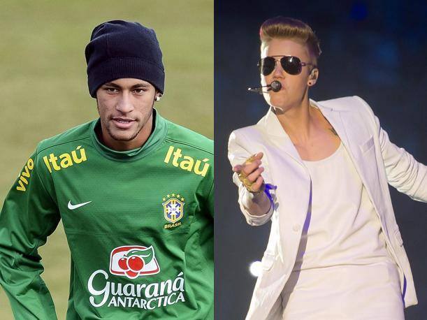 neymar justin bieber