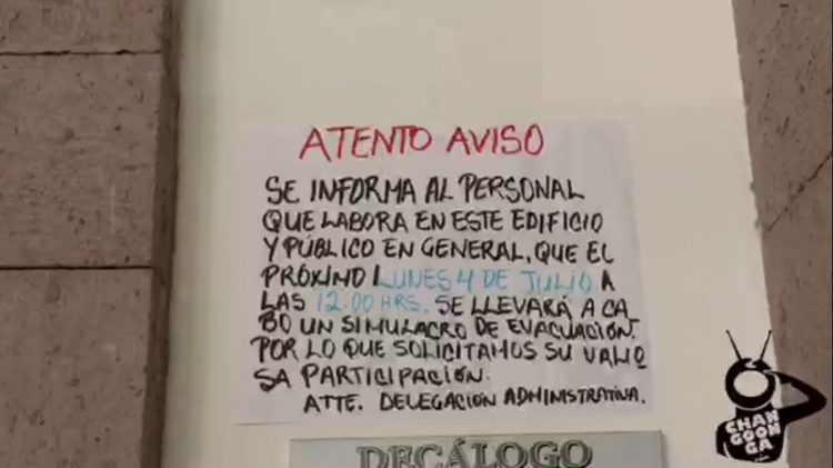 secretaria de turismo tiembla aviso