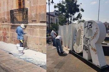 limpieza-grafitis-pintas-de-normalistas-morelia