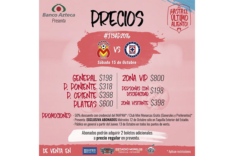 precios-cruz-azul-monarcas