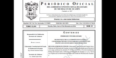 #Michoacán-Crean-Comisión-Para-Celebrar-El-Centenario-De-La-Constitución