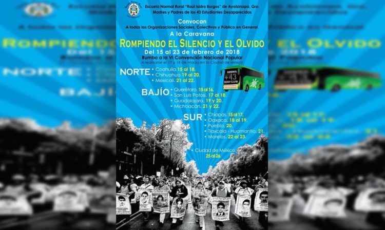 Caravana padres normalistas Ayotzinapa