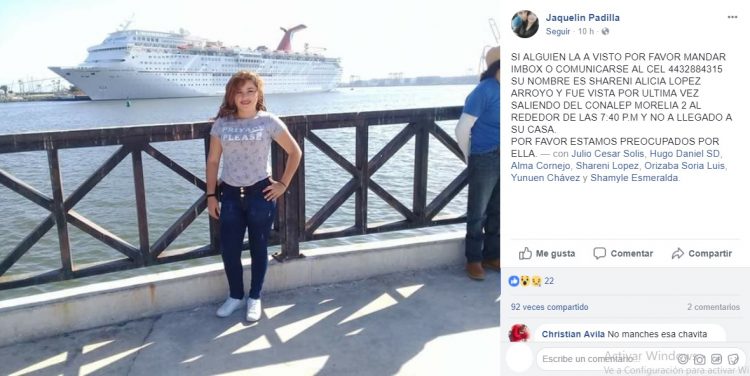 Shareni Alicia Lopez Arroyo desaparecida 2