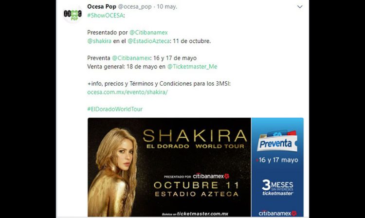 Shakira México concierto