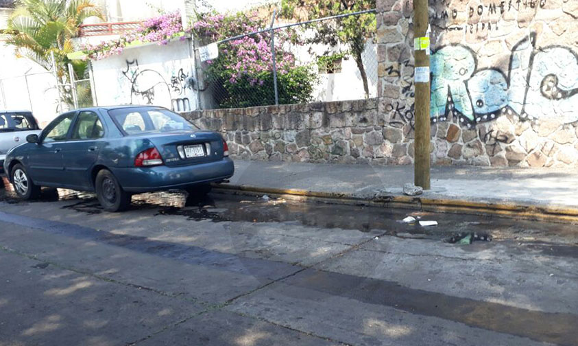 aguas negras calzada la Huerta Morelia