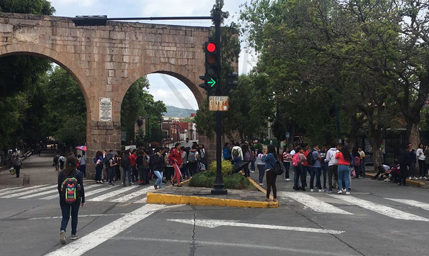 bloqueo normalistas Centro Histórico a