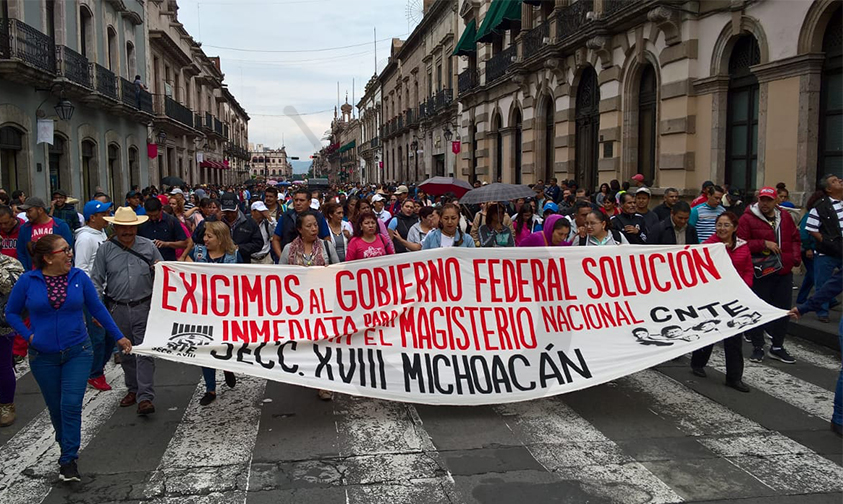 marcha CNTE Morelia gobierno