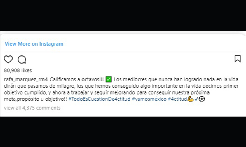 mediocres Rafael Márquez