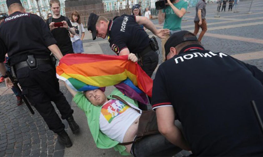 deteniddos activistas LGBTI Rusia