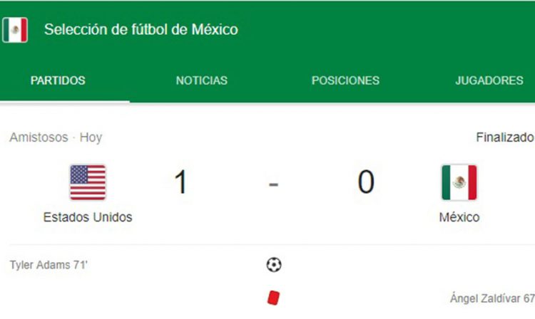 México futbol Estados Unidos