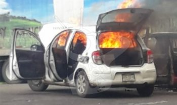 quemar auto Michoacán a