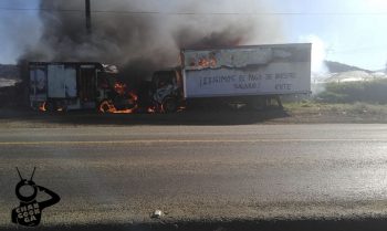 CNTE quema unidades Michoacán 2018