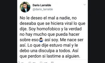 Dario Larralde homofóbico México