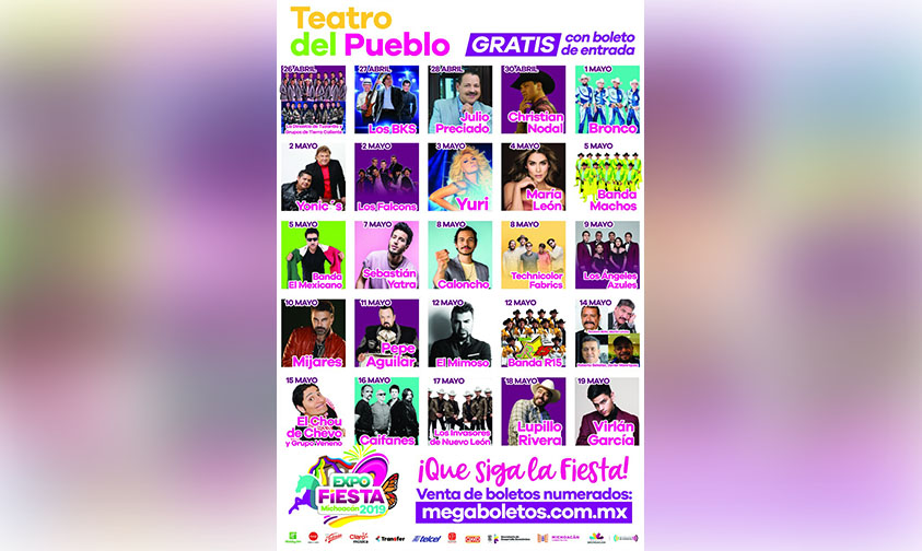 cartel Teatro del Pueblo Expo Fiesta Michoacán 2019