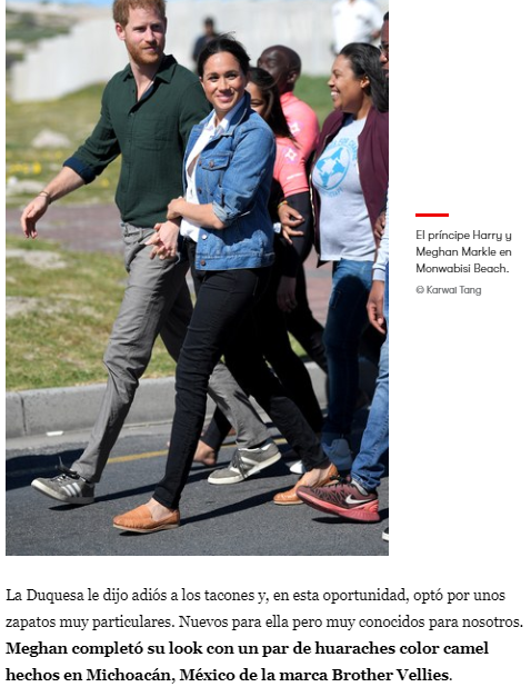 Captura de pantalla de la nota publicada en Vogue