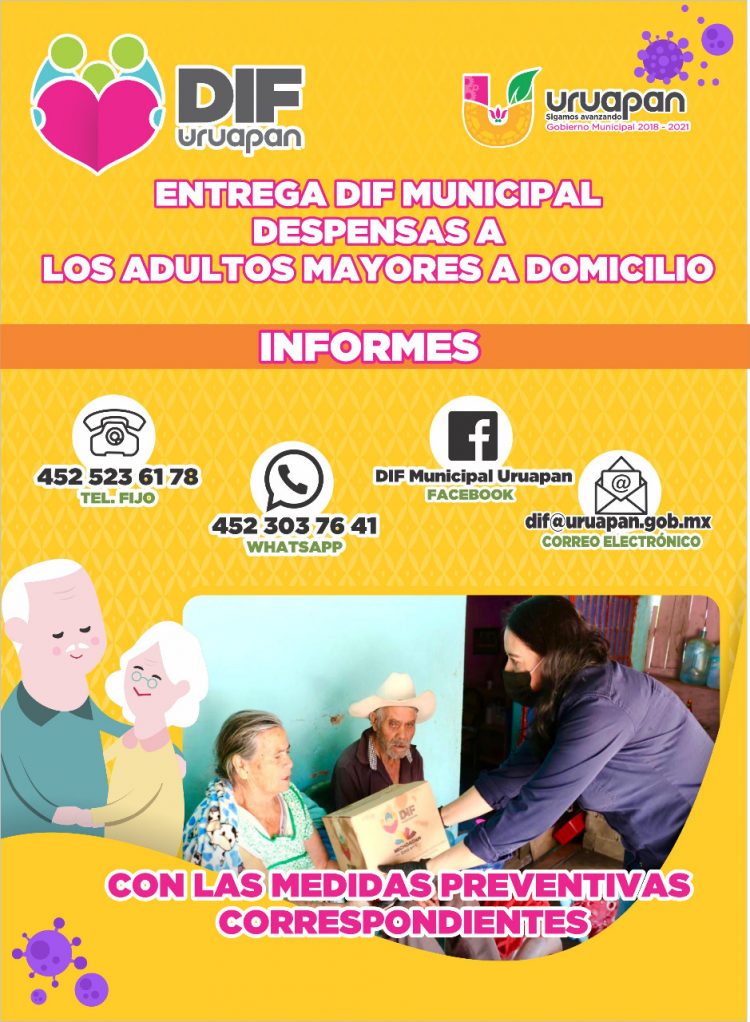 DIF Municipal Entrega A Domicilio Despensas A Adultos Mayores De Uruapan