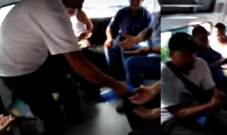 Vato finge asaltó a combi, pero sólo pone gel antibacterial a pasajeros 