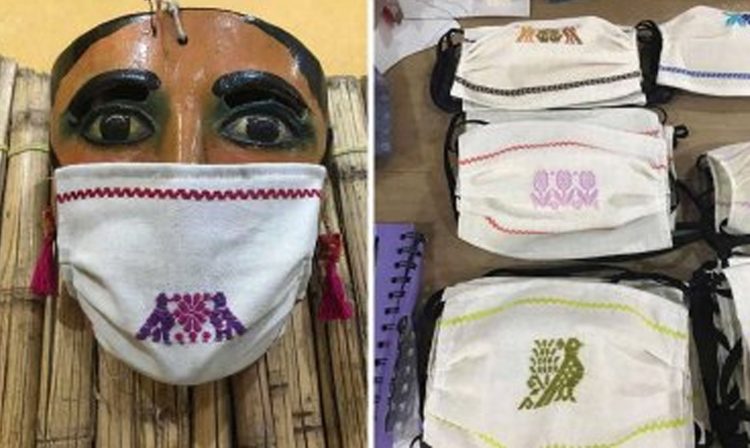 Cubrebocas bordados 