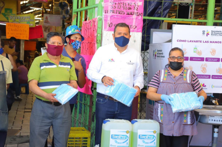 #Morelia Lleva Sedesoh Insumos Para Prevenir COVID-19 Al Mercado Revolución
