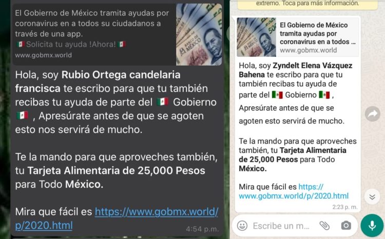 Tarjeta De Apoyo Que Promocionan En Whats, Más FALSO Que El Amor De Tu Ex