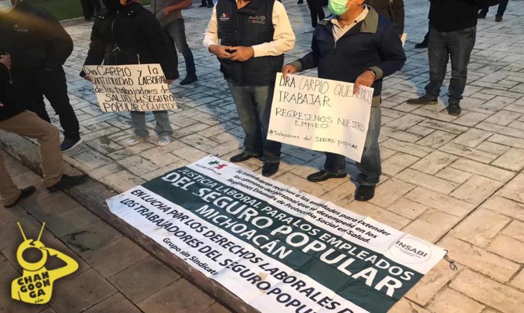 #Morelia Manifestación de Trabajadores de Salud Durante Visita AMLO
