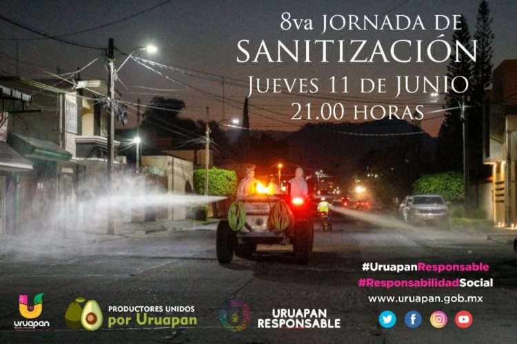 ¡HOY! Octava Jornada De Sanitización Por Un #UruapanResponsable