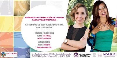 #Morelia-Invitan-Al-Curso-Taller-“Estrategias-De-Comunicación-On-Y-Offline-Para-Asociaciones-Civiles”