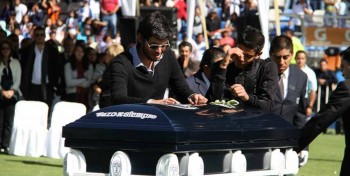 miguel calero homenaje hijos llorando post mortem