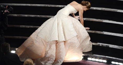 Jennifer Lawrence caída Oscar