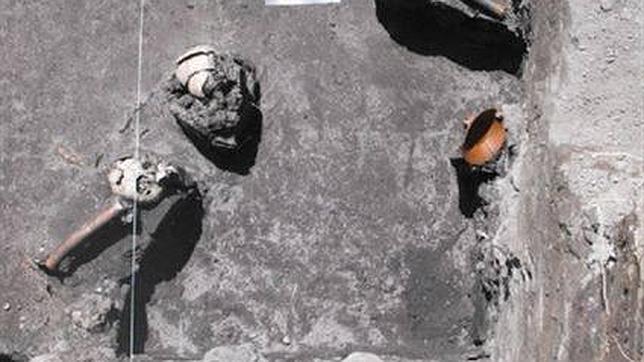 restos aztecas encontrados en el metro del df
