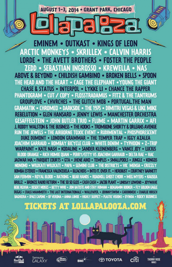cartel Lollapalooza 2014