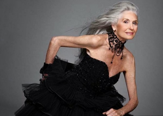 La modelo de 86 años. Foto: Mercury Press Media. Archivo.