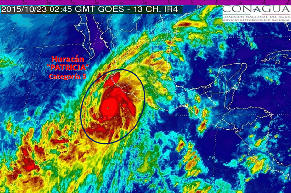 huracán Patricia categoría 5